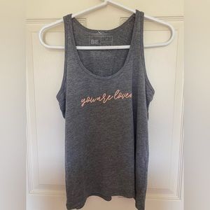 BeBrand  You Are Loved Gray Tank